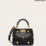 Valentino Small Roman Stud The Handle Bag in Nappa