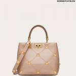 Valentino Roman Stud The Handle Bag in Nappa