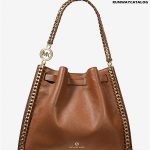 Michael Kors Mina Large Pebbled Leather Shoulder Bag