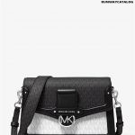 Michael Kors Jessie Medium Two-Tone Logo Shoulder Bag