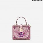 Dolce & Gabbana Satin Dolce Box Bag with Bejeweled Embroidery