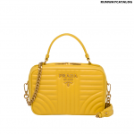 Prada Diagramme stitched leather bag