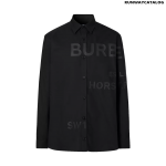 Burberry Horseferry Print Cotton Oxford Oversized Shirt