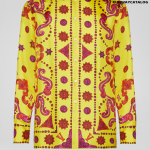 Versace Barocco Western Print Silk Twill Shirt