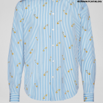 Versace Safety Pin Print Cotton Shirt