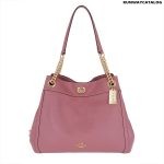 Coach Turnlock Edie Leather Shoulder Bag