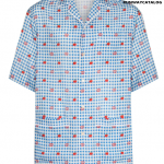 Gucci gingham logo apple shirt