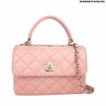 Chanel Flap Bag with Top Handle In Pink