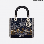 christian Dior Stars Lady Dior Medium Tarot Beaded Canvas Bag