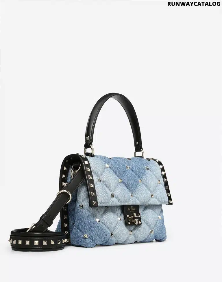 Valentino Medium denim Candystud top-handle bag - Image 2