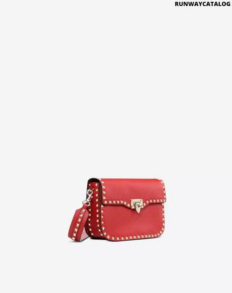 Valentino Medium Rockstud Grainy Calfskin Crossbody Bag - Image 2