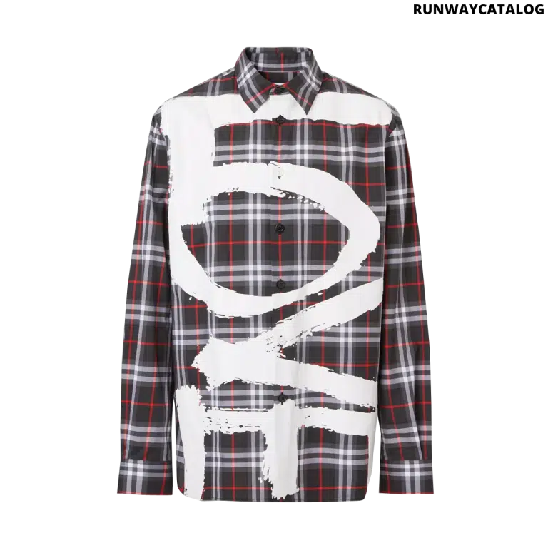 Burberry Love Print Vintage Check Cotton Shirt