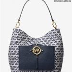 Michael Kors Amy Large Logo Jacquard Shoulder Bag