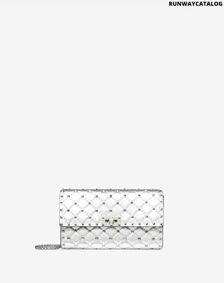 Valentino Metallic Rockstud Spike crossbody clutch