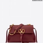 Valentino Medium VRing Grainy Calfskin Chain Bag