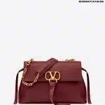 Valentino Medium VRing Grainy Calfskin Chain Bag