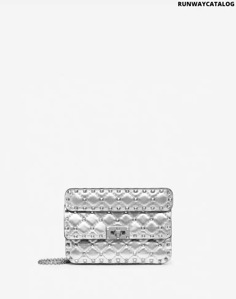 Valentino Small Rockstud Spike Metallic Bag