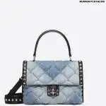 Valentino Medium denim Candystud top-handle bag