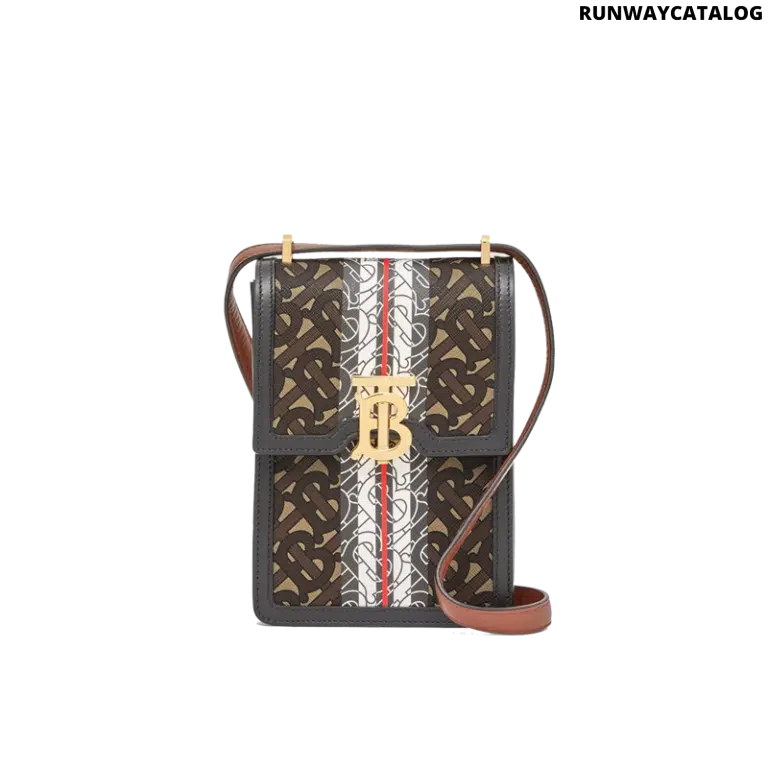 Burberry Monogram Stripe E-canvas Robin Bag