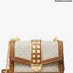 Michael Kors SoHo Large Studded Logo Shoulder Bag