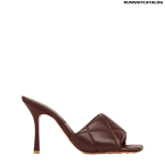 Bottega Veneta Rubber Lido Sandal in Bitter Chocolate