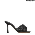 Bottega Veneta Padded Sandal in Nero