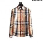 Burberry Check Cotton Poplin Shirt in Brown