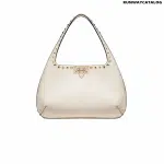 Valentino Small Rockstud Grainy Calfskin Hobo Bag