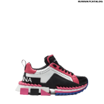 DOLCE & GABBANA MULTI-COLORED CALFSKIN SUPER QUEEN SNEAKERS