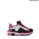 DOLCE & GABBANA MULTI-COLORED CALFSKIN SUPER QUEEN SNEAKERS