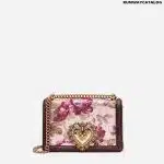 DOLCE&GABBANA MEDIUM JACQUARD RAMAGE DEVOTION BAG