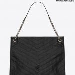 Saint Laurent Niki Large Shopping Bag in Crinkled Vintage Leather