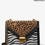 MICHAEL KORS Whitney Large Beaded Animal Print Convertible Shoulder Bag