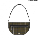 Burberry Medium Tartan Wool and Leather Olympia Bag