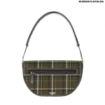 Burberry Medium Tartan Wool and Leather Olympia Bag