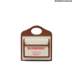 Burberry Medium Two-tone Canvas and Leather Pocket Bag