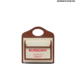 Burberry Medium Two-tone Canvas and Leather Pocket Bag