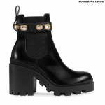 Gucci Leather ankle boot with belt