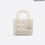 Christian Dior Mini Latte Lady Dior Matte Calfskin Bag