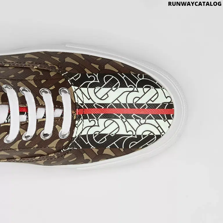 Burberry Monogram Stripe E-canvas Sneaker - Image 4