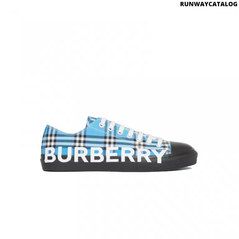 Burberry Logo Print Two-Tone Gabardine Sneaker