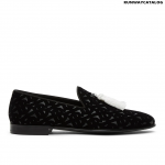 Burberry Black Velvet Flavio Tassel Loafer