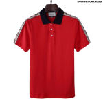 Gucci Polo with Interlocking G stripe Red