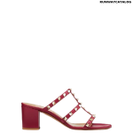 Valentino Calfskin Leather Slide Sandal