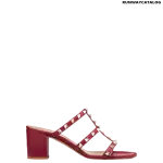 Valentino Calfskin Leather Slide Sandal