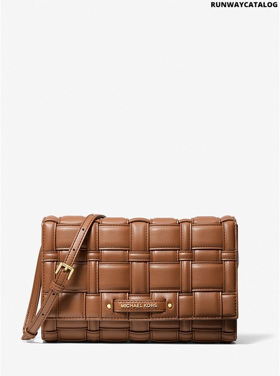 michael kors woven crossbody