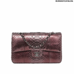 Chanel Bronze Python CC Classic Double Flap Bag