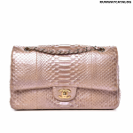 Chanel Metallic Python CC Classic Double Flap Bag