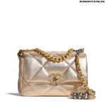 CHANEL 19 Flap Bag Gold Leather