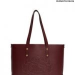 Burberry Small Embossed Crest Leather Tote Bag